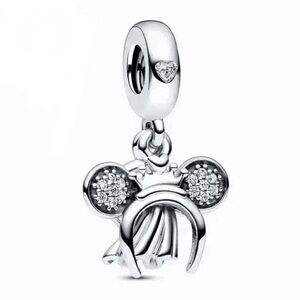 Minnie Mouse bride headband charm